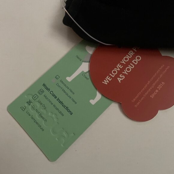 Dog Hoodie – Black with Red Stripe Sleeves - Picture 6 of 8